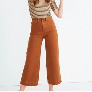 Madewell wide leg cropped pants